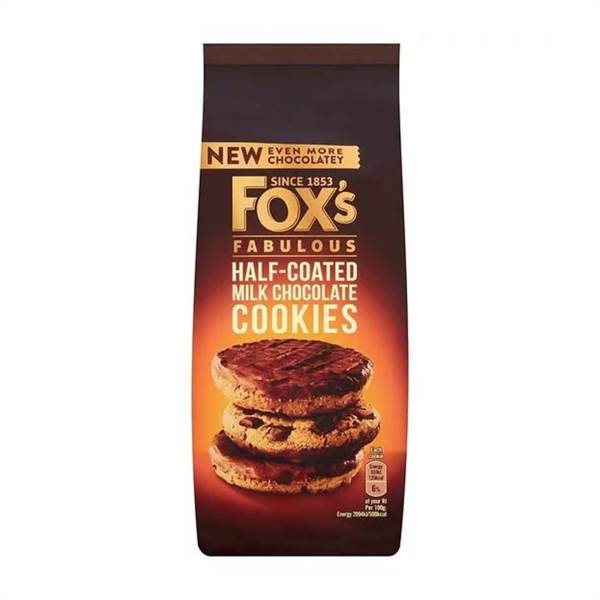Foxs Fabulous Half Coated Milk Chocolate Cookies